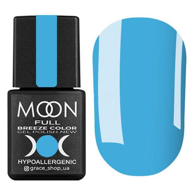 Гель-лак для нігтів Moon Full Breeze Color №421 насичений бірюзовий, 8 мл