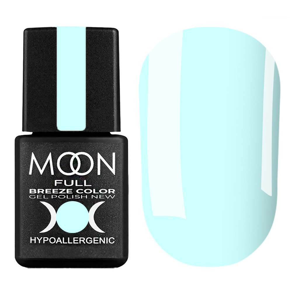 Гель-лак для нігтів Moon Full Breeze color Gel Polish New №438 небесна бірюза, 8 мл