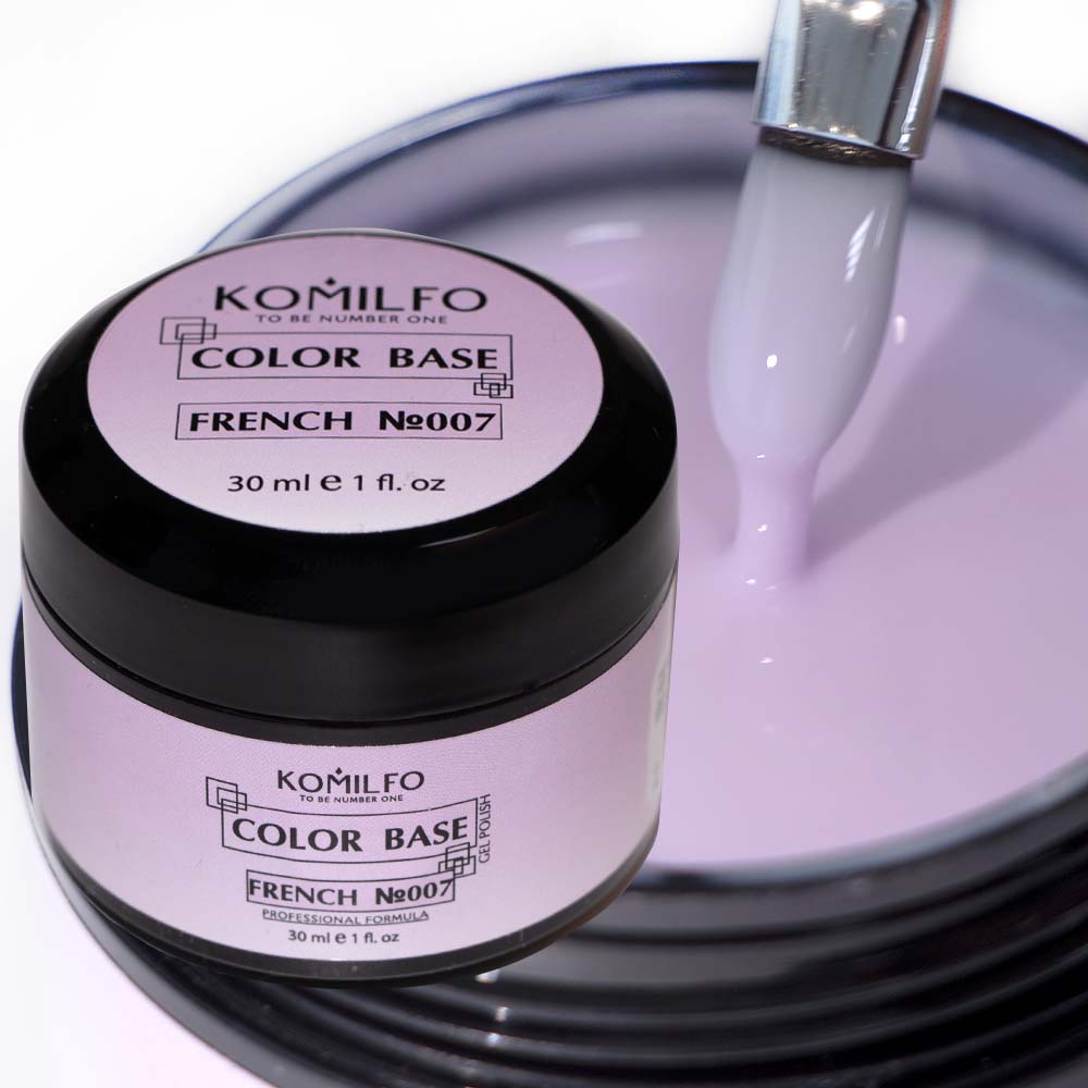 База для нігтів Komilfo Color Base French 007 молочно-рожевий, 30 мл