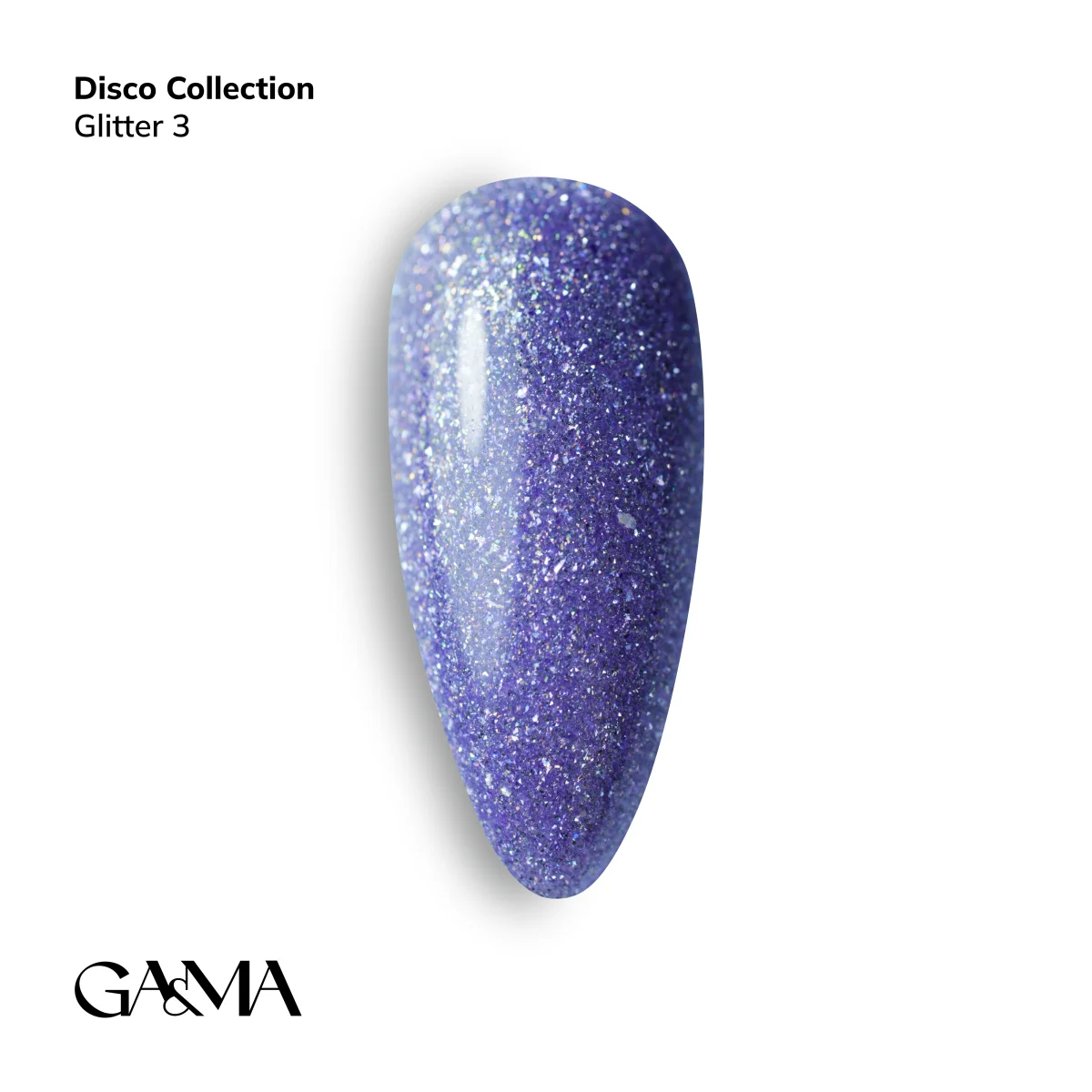 Гель-лак для нігтів голографік Ga&Ma Holographic glitter 003, 10 мл