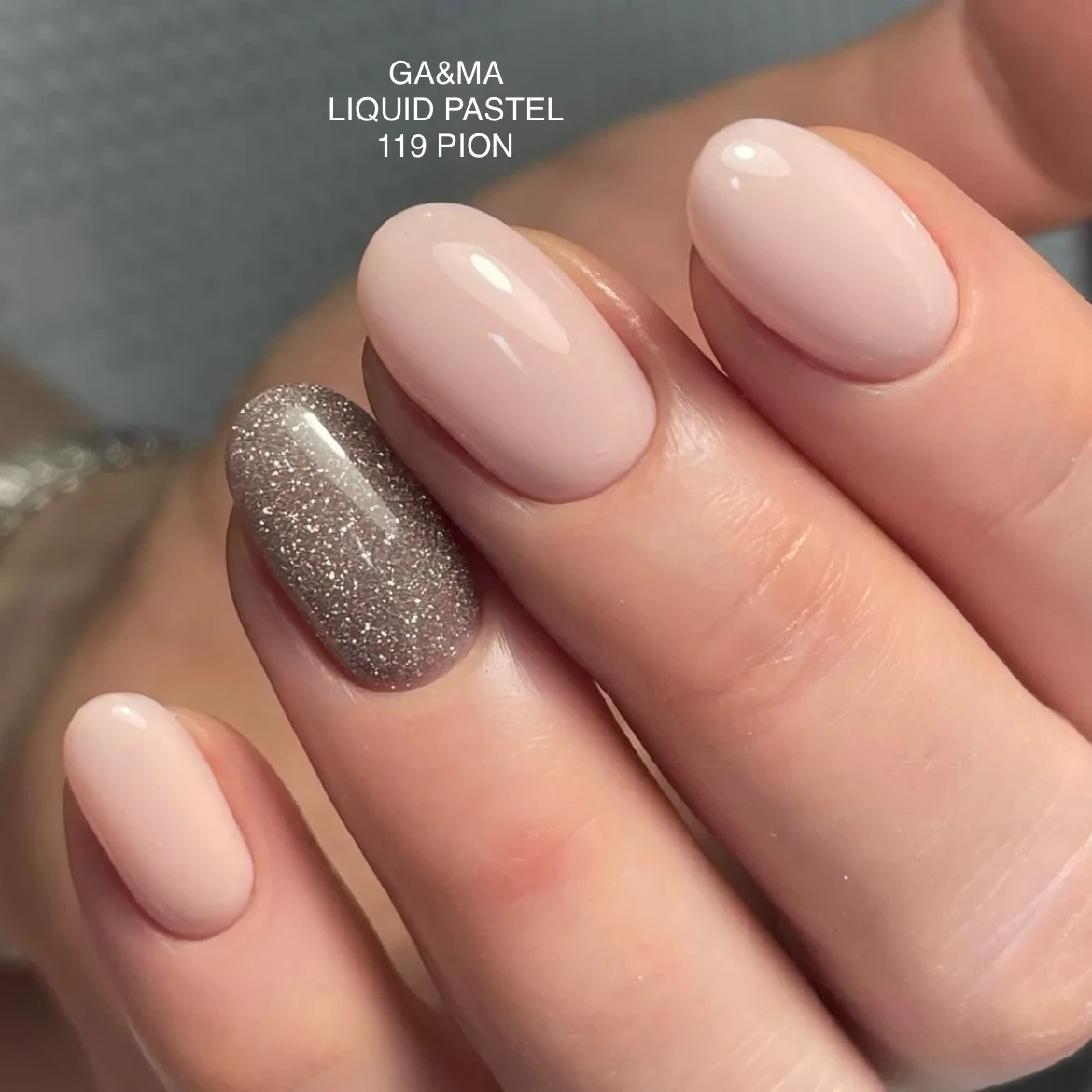 Гель-лак для нігтів піон Ga&Ma Liquid pastel 119 Pion, 10 мл