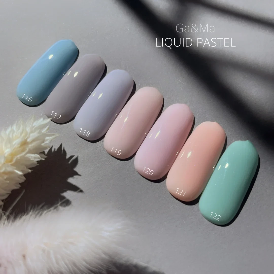 Гель-лак для нігтів пастель Ga&Ma Liquid pastel 117 Malva, 10 мл