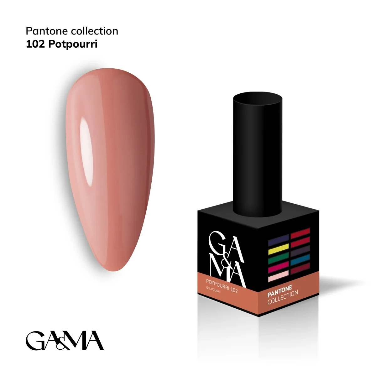 Гель-лак для нігтів Ga&Ma Pantone collection 102 Potpourri, 10 мл