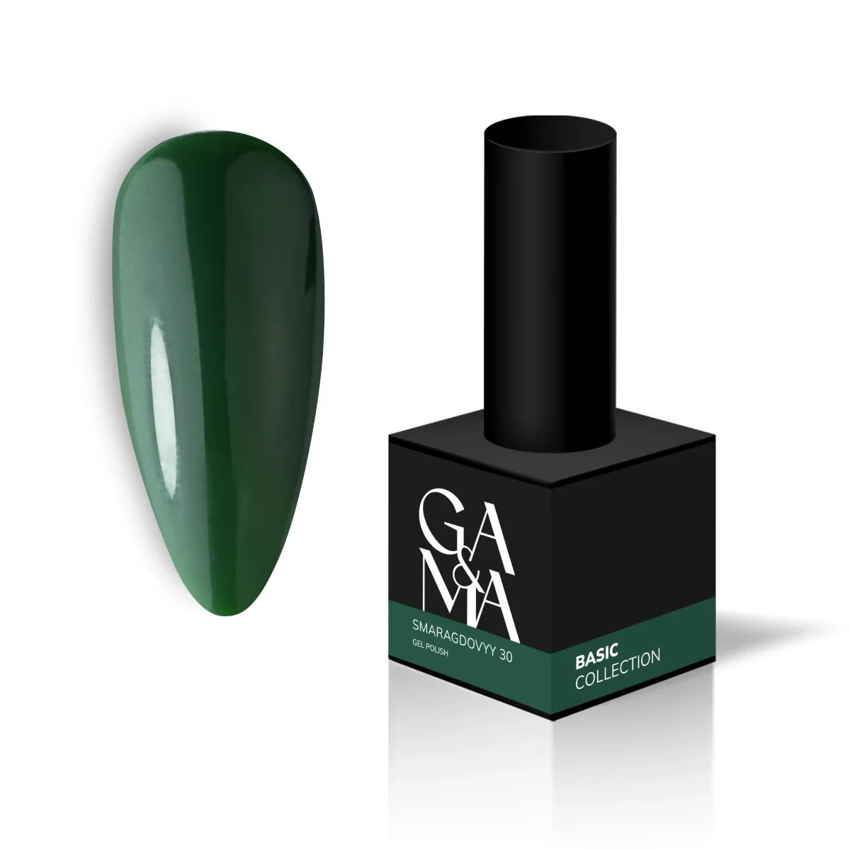 Гель-лак для нігтів смарагдовий Ga&Ma Basic collection 030 smaragdovyy , 10 мл