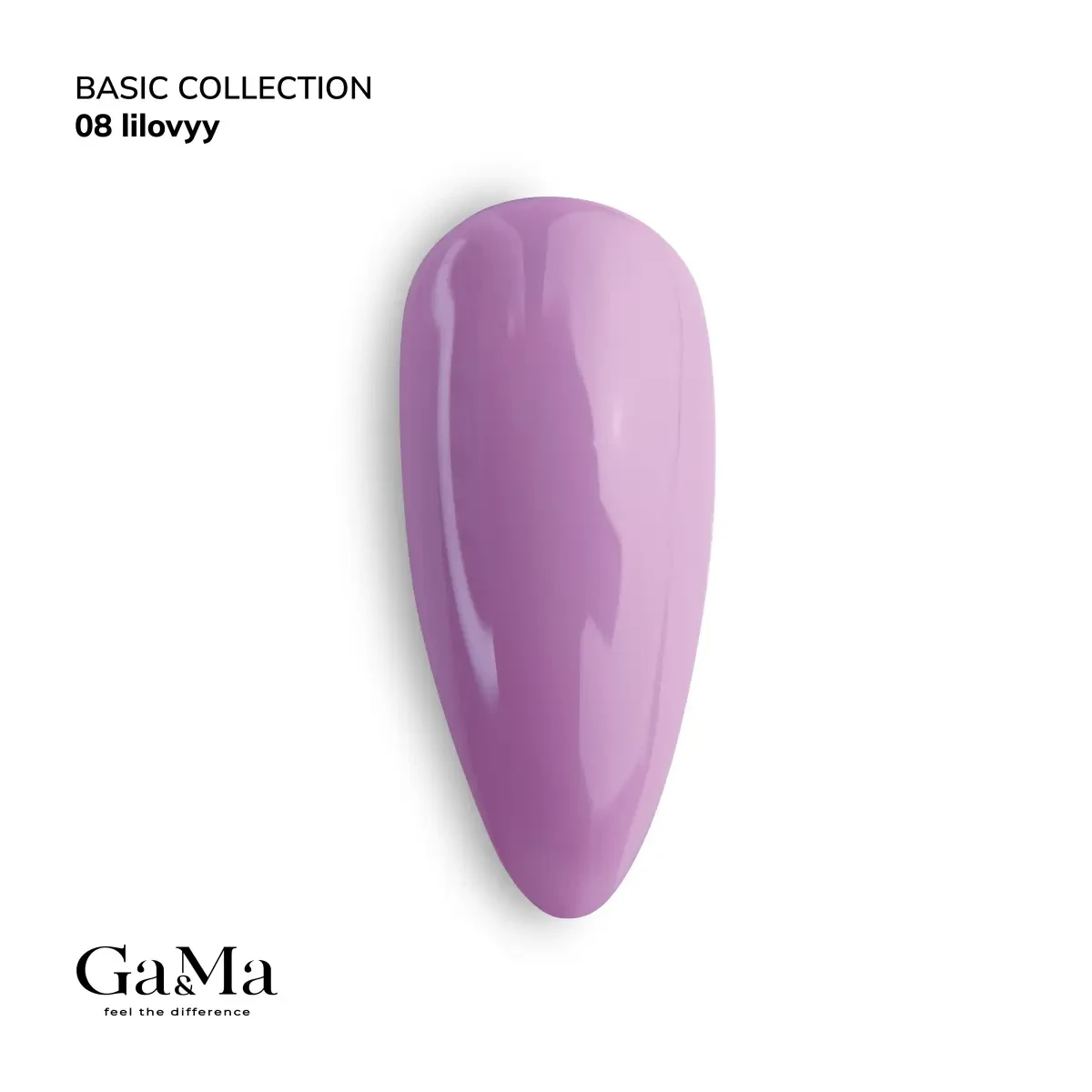 Гель-лак для нігтів ліловий Ga&Ma Basic collection 008 lilovyy, 10 мл