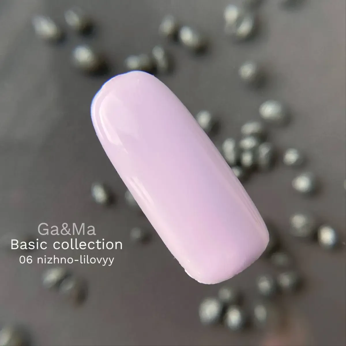 Гель-лак для нігтів ніжно ліловий Ga&Ma Basic collection 006 nizhno-lilovyy, 10 мл