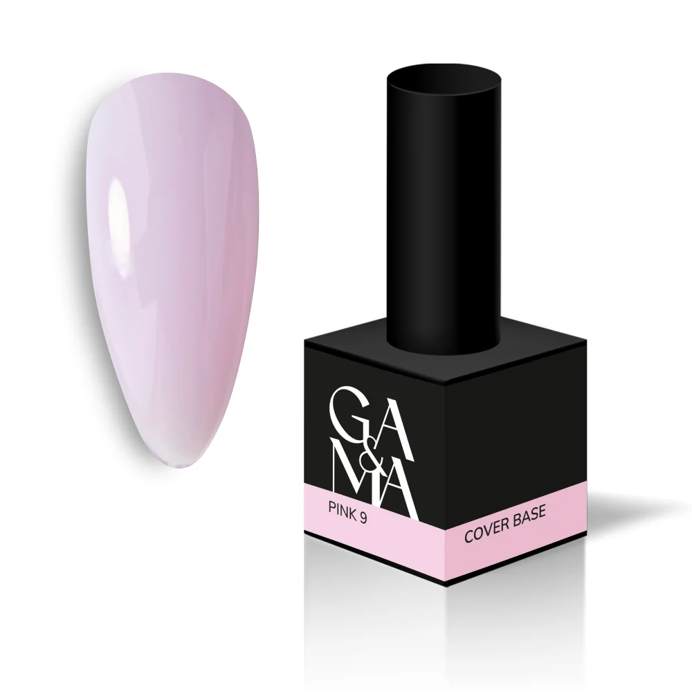 Камуфлююча база для нігтів пінк Ga&Ma Cover base 009 Pink, 15 мл