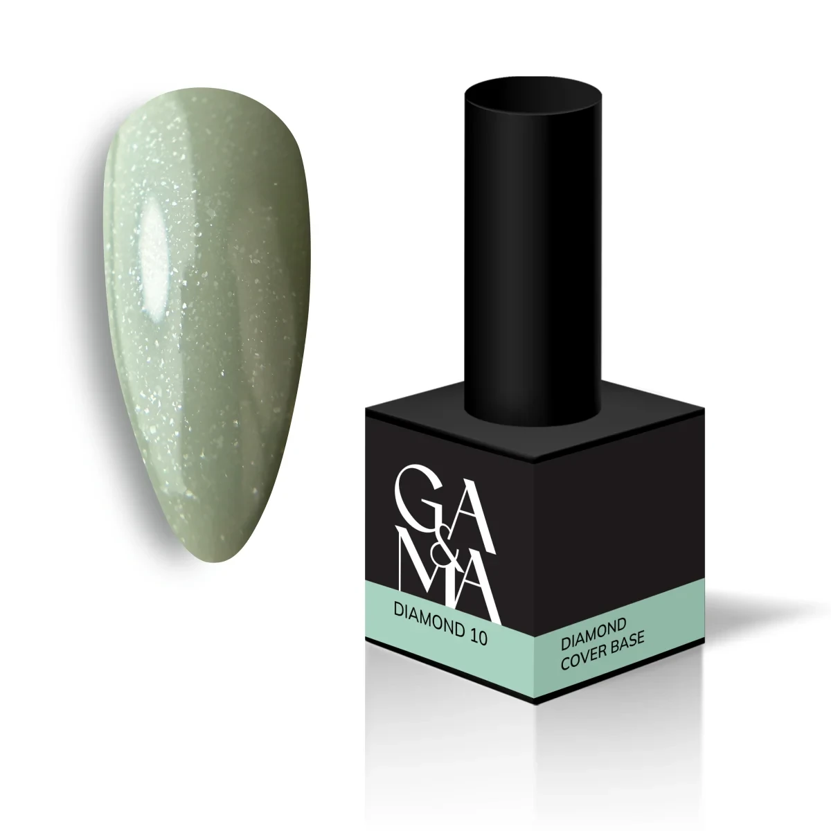 Камуфлююча база для нігтів даймонд Cover base Ga&Ma Diamond 010, 15 мл