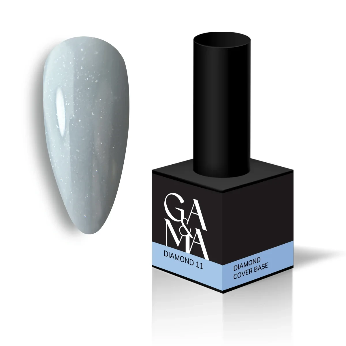Камуфлююча база для нігтів даймонд Cover base Ga&Ma Diamond 011, 15 мл