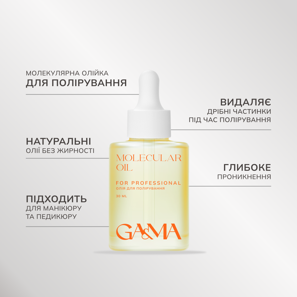 Молекулярна олія для полірування Ga&Ma Molecular oil, 100 мл