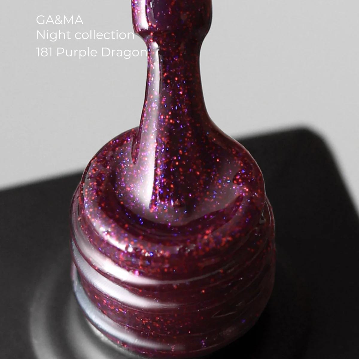 Гель-лак для нігтів пьорпл дрегон Ga&Ma Night collection 181 Purple dragon, 10 ml