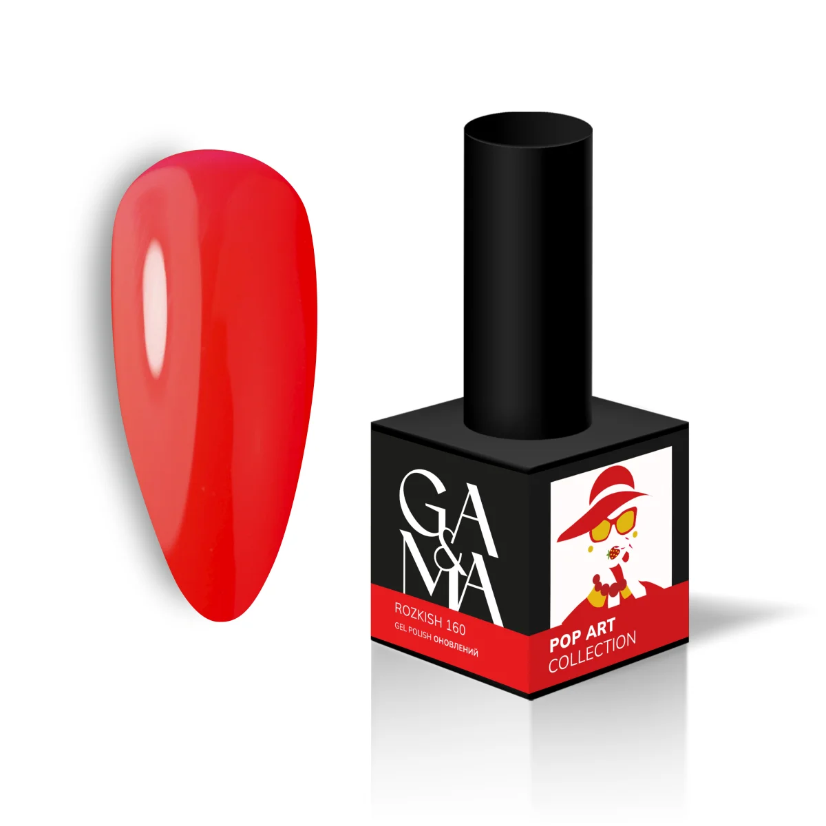 Гель-лак для нігтів Ga&Ma Pop Art collection 160 Rozkish, 10 мл