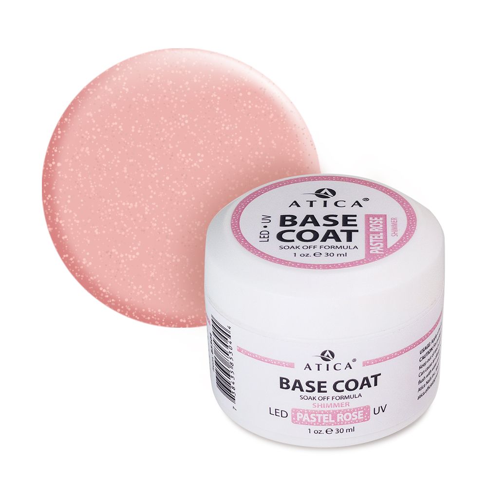 Камуфлююча база для нігтів Atica Base Gel Pastel Rose, 30 мл
