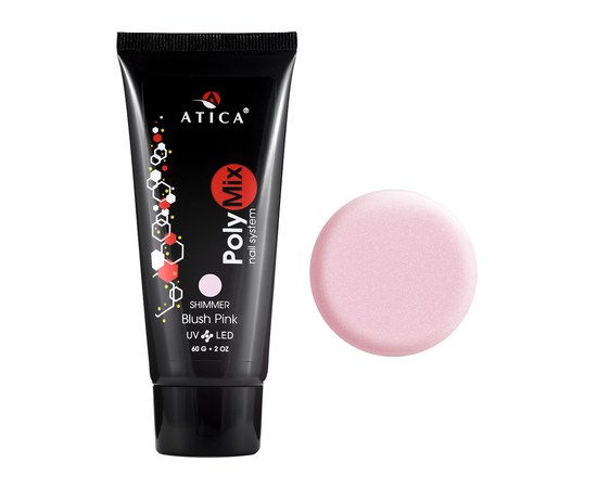 Полігель Atica Polymix Blush Pink Shimmer, 60 грам