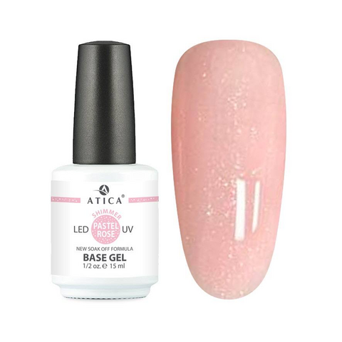 Камуфлююча база для нігтів Atica Base Gel Pastel Rose, 15 мл