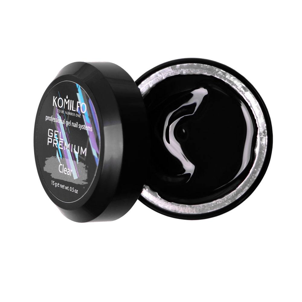 Гель для нарощення Komilfo Premium Gel Clear, 15 мл
