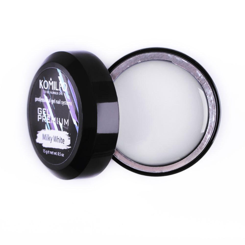 Гель для нарощення Komilfo Premium Gel Milky White, 15 мл