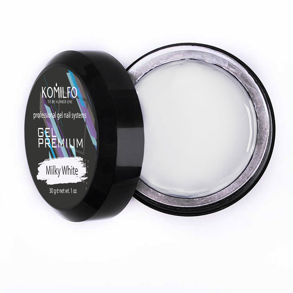 Гель для нарощення Komilfo Premium Gel Milky White, 30 мл