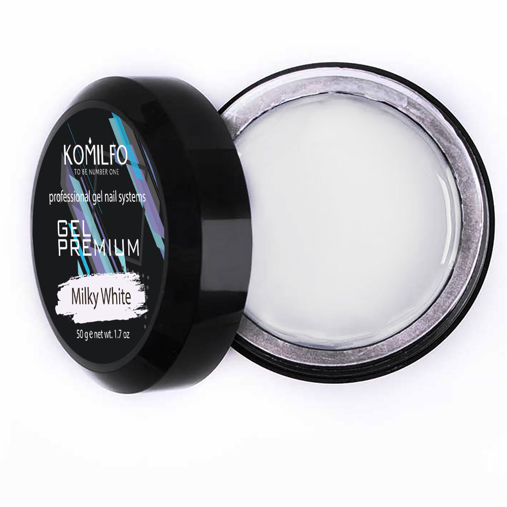 Гель для нарощення Komilfo Premium Gel Milky White, 50 мл