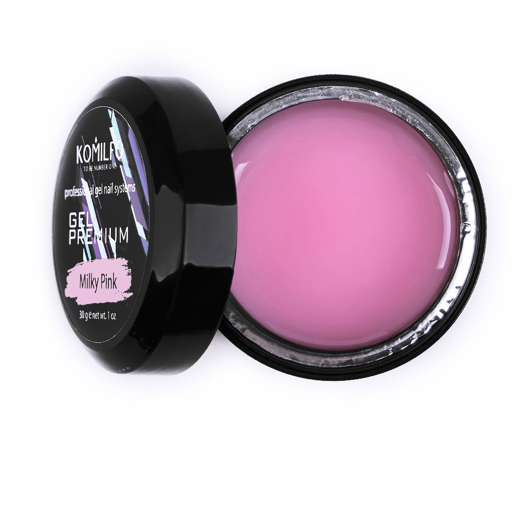 Гель для нарощення Komilfo Premium Gel Milky Pink, 30 мл
