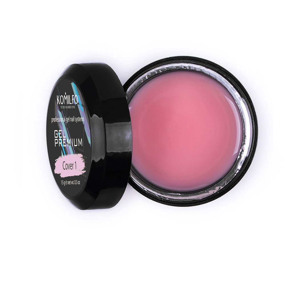 Гель для нарощення Komilfo Premium Gel Cover 1, 15 мл