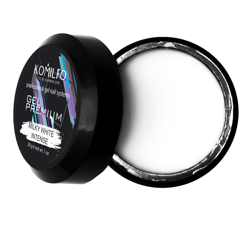 Гель для нарощення Komilfo Premium Gel Milky White Intense, 30 мл