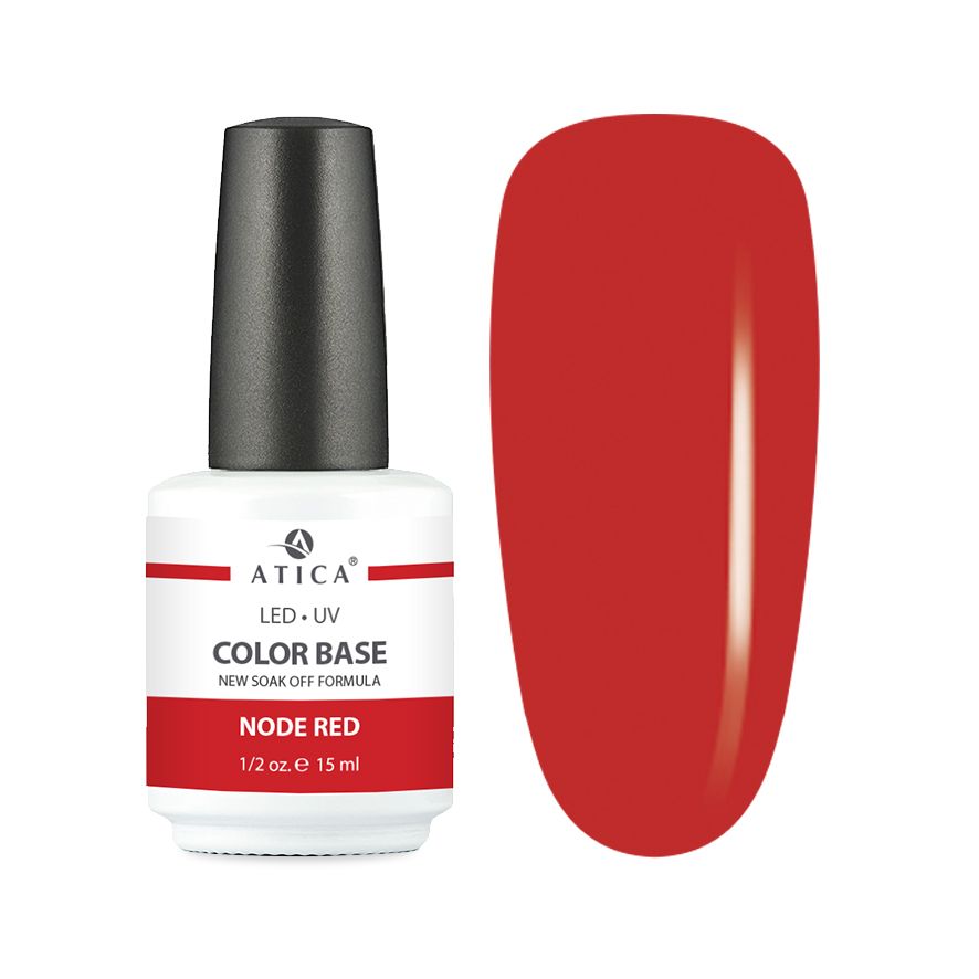 Камуфлююча база для нігтів Atica Color Base Node Red, 15 мл