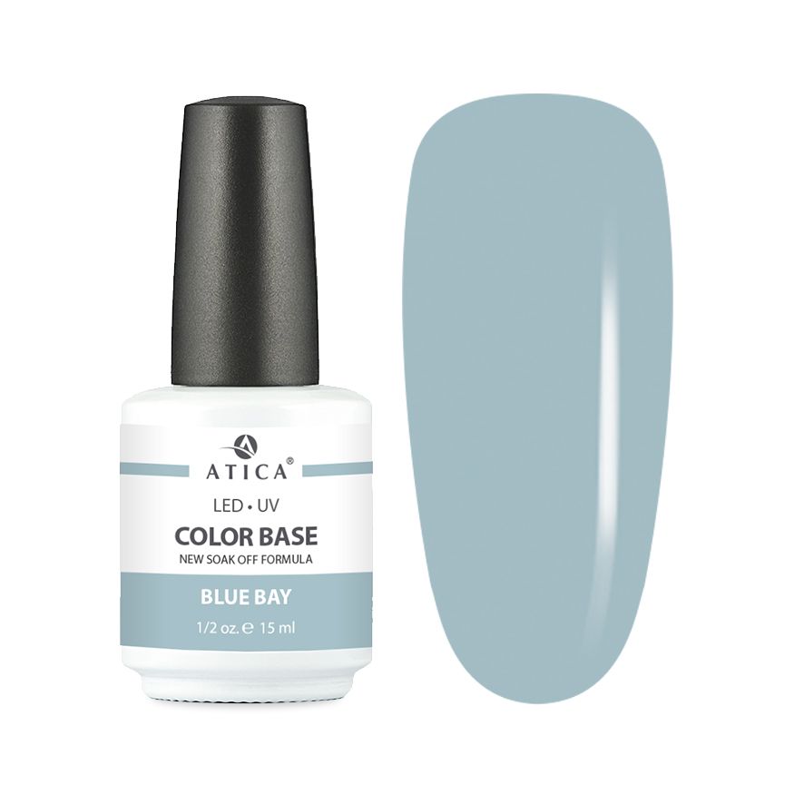 Камуфлююча база для нігтів Atica Color Base Blue Bay, 15 мл
