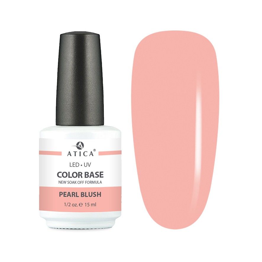 Камуфлююча база для нігтів Atica Color Base Pearl Blush, 15 мл