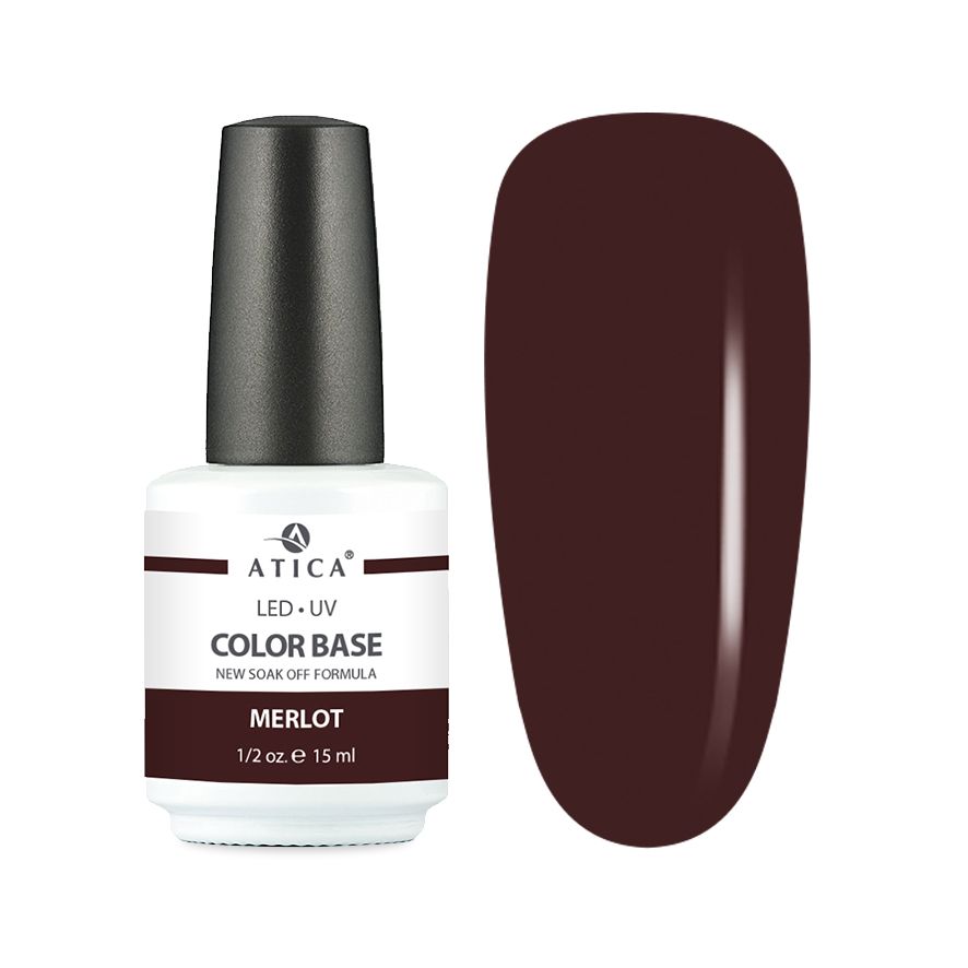 Камуфлююча база для нігтів Atica Color Base Merlot, 15 мл