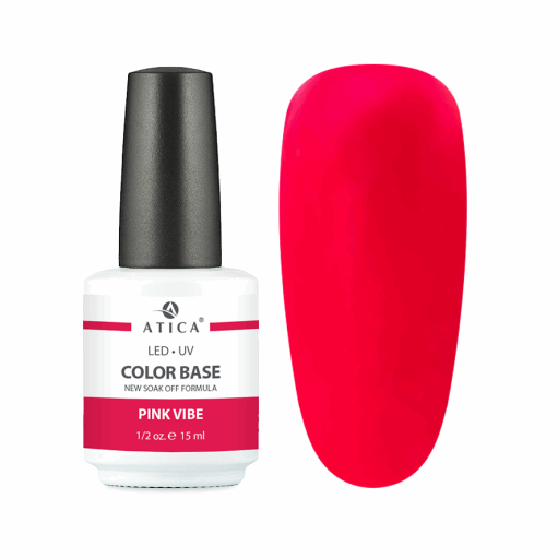 Камуфлююча база для нігтів Atica Color Base Pink Vibe, 15 мл
