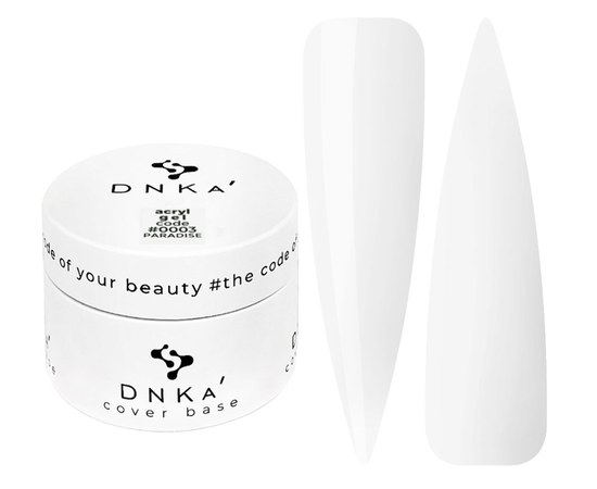 Акригель Dnka Acryl Gel №03 Paradise білий, 30 мл