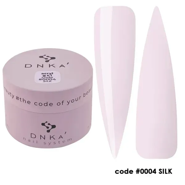 Акригель Dnka Acryl Gel №04 Silk ніжно-рожевий, 30 мл
