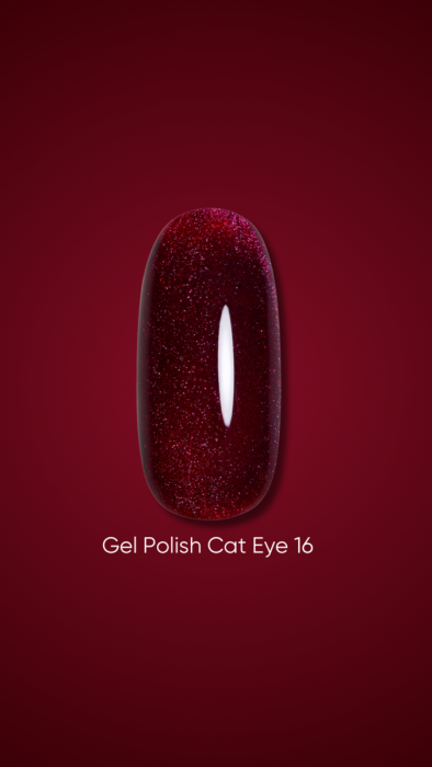 Гель-лак Dark gel polish Cat Eye 16 Без TРO, 6 мл