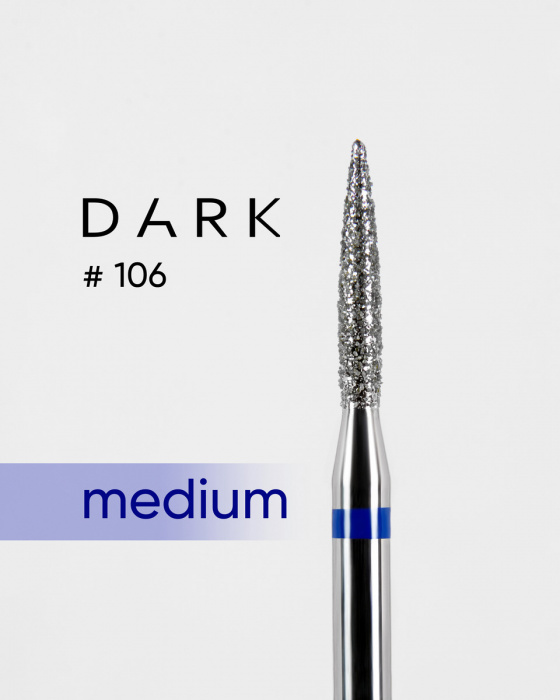 Фреза алмазна Dark No106 синє полум'я 1,8 мм