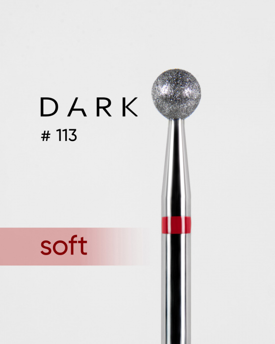 Фреза алмазна Dark No113 червона куля 4 мм