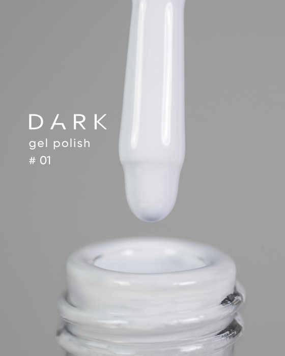 Гель-лак для нігтів Dark gel polish new collection 01 білий Без TРO, 10 мл