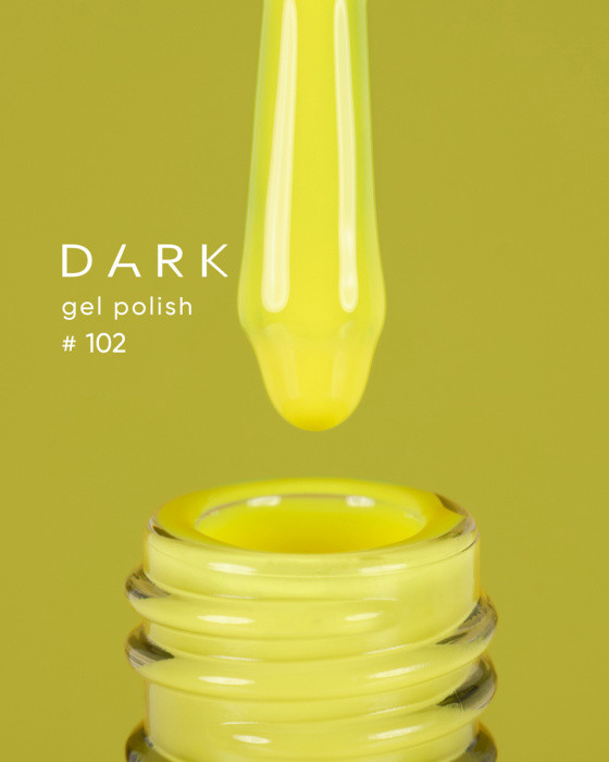 Гель-лак для нігтів Dark gel polish new collection 102 жовтий Без TРO, 10 мл