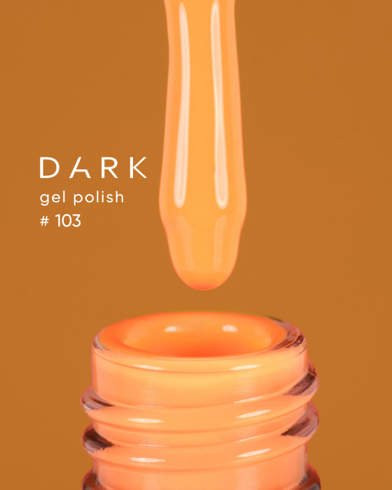 Гель-лак для нігтів Dark gel polish new collection 103 Помаранчевий Без TРO, 10 мл