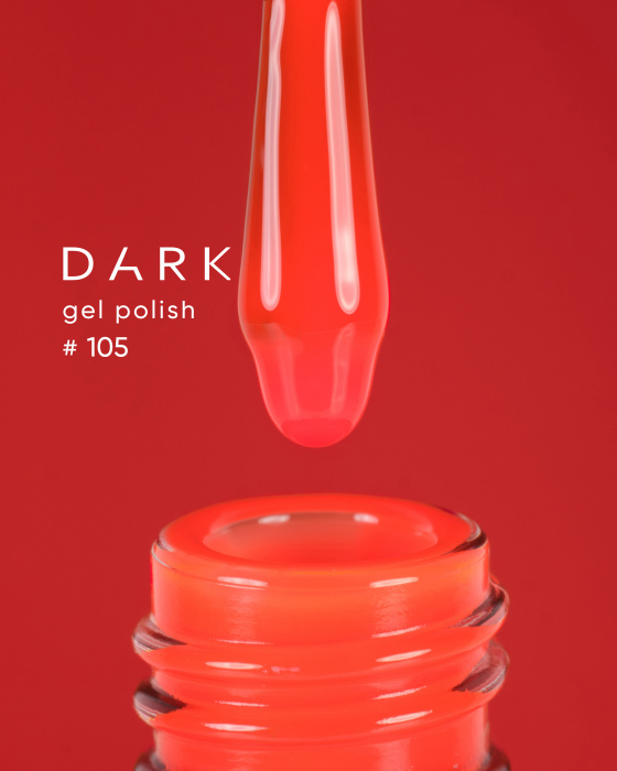 Гель-лак для нігтів Dark gel polish new collection 105 Червоний Без TРO, 10 мл