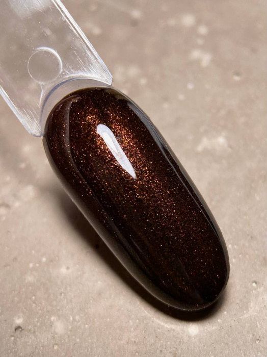 Гель-лак для нігтів Dark gel polish new collection 113 Шоколадний бордовий з блискітками Без TРO, 10 мл