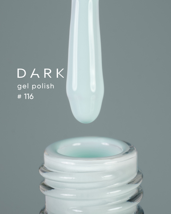 Гель-лак для нігтів Dark gel polish new collection 116 Бірюзовий Без TРO, 10 мл