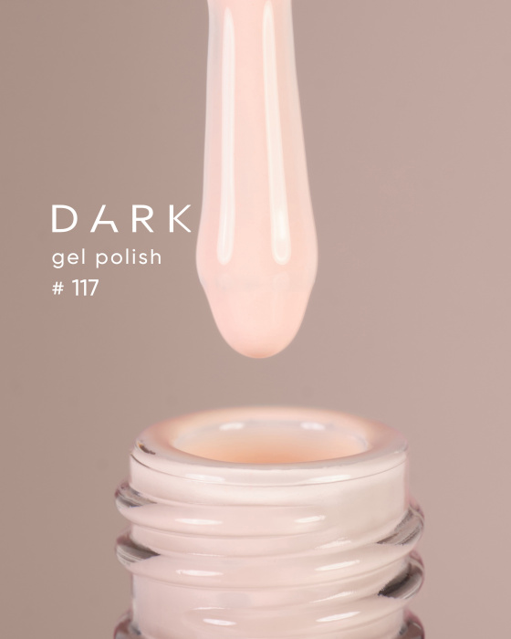 Гель-лак для нігтів Dark gel polish new collection 117 Молочно-персиковий Без TРO, 10 мл