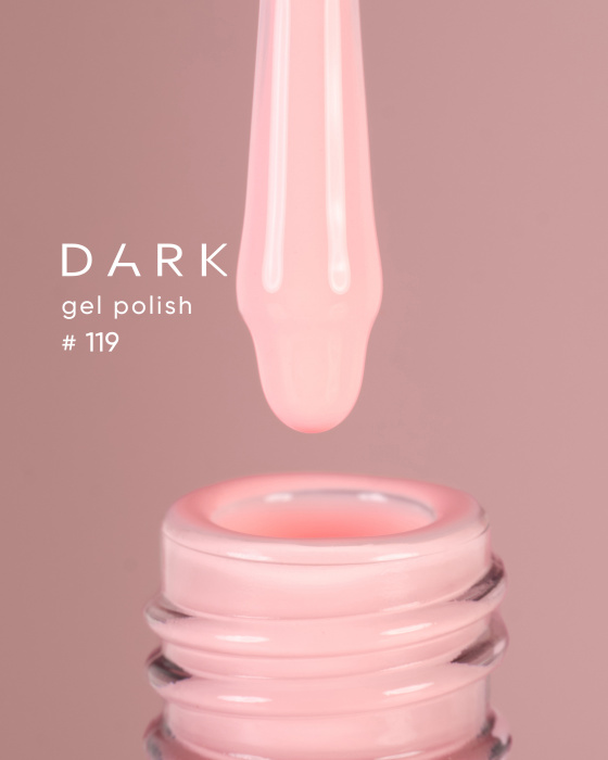 Гель-лак для нігтів Dark gel polish new collection 119 Молочно-персиковий Без TРO, 10 мл
