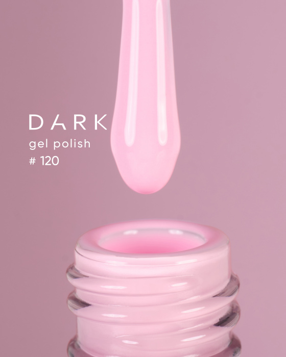 Гель-лак для нігтів Dark gel polish new collection 120 Молочно-рожевий Без TРO, 10 мл