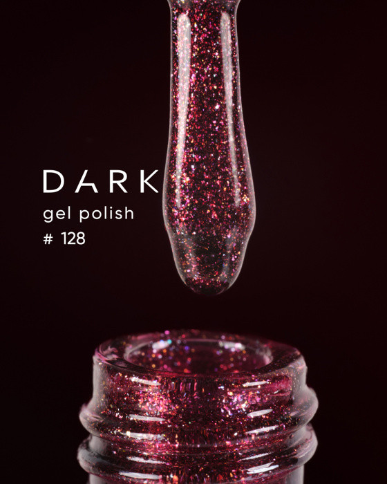 Гель-лак для нігтів Dark gel polish new collection 128 Без TРO, 10 мл