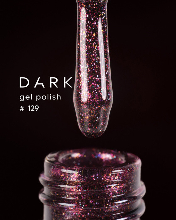 Гель-лак для нігтів Dark gel polish new collection 129 Без TРO, 10 мл