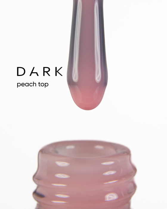 Камуфлюючий топ для нігтів Dark Peach Top персиковий, 10 мл
