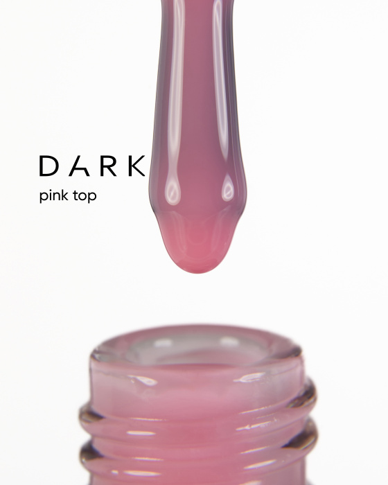 Топ для нігтів без липкого шару Dark Pink Top рожевий, 10 мл