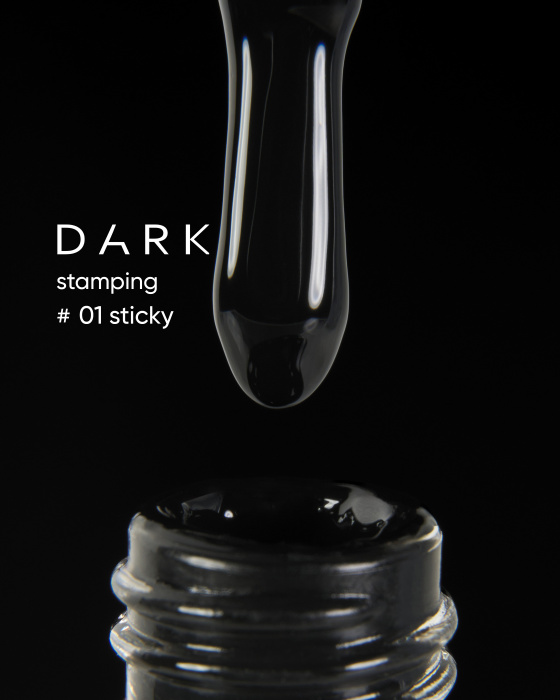 Лак для стемпінгу Dark Stamping polish №01 чорний, 10 мл